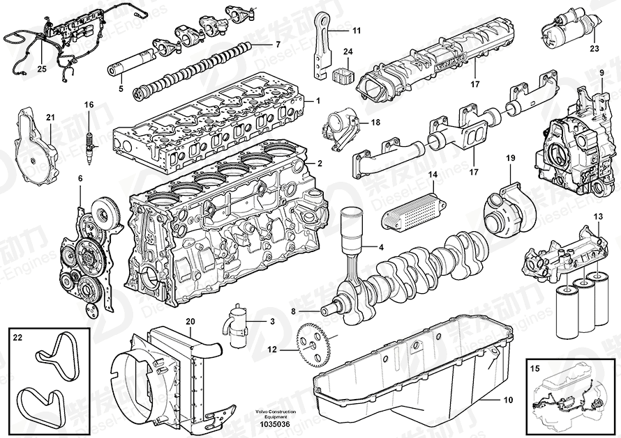 VOLVO Engine 8188189 Drawing