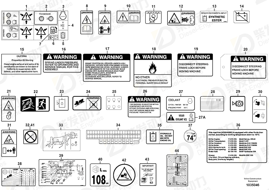 VOLVO Decal 11193890 Drawing