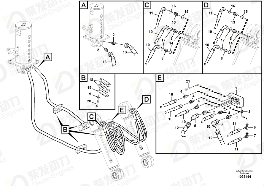 VOLVO Elbow nipple 935423 Drawing