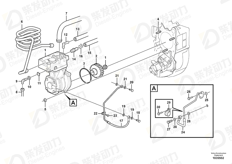VOLVO Hollow Screw 13969299 Drawing VOLVO Hollow Screw 13969299 Drawing