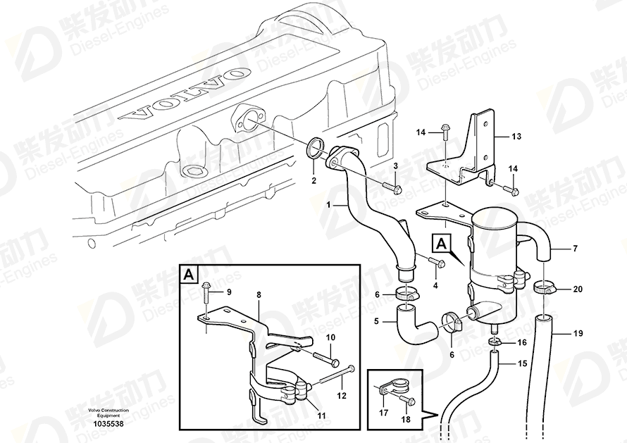 VOLVO Bracket 15104334 Drawing