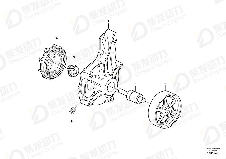 VOLVO Bearing housing 3161434 Drawing