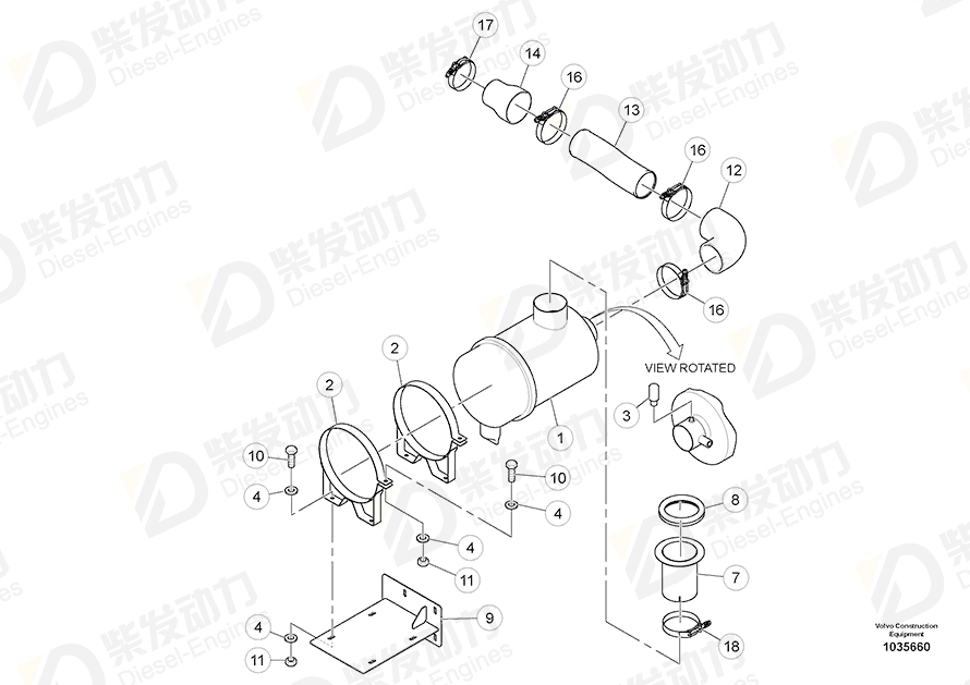 VOLVO Hexagon Nut 971074 Drawing