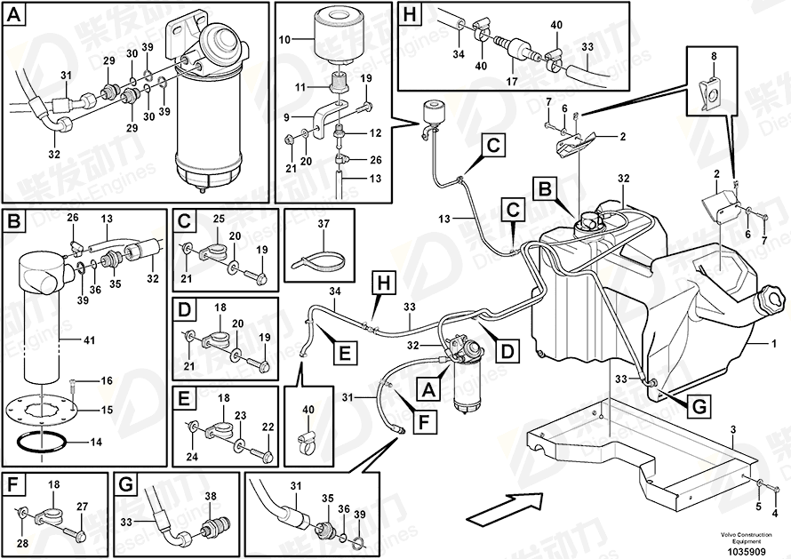 VOLVO Tank unit 11170095 Drawing