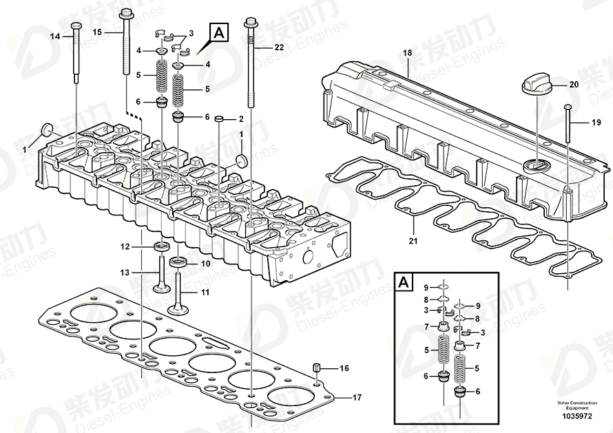 VOLVO Exhaust valve 20482742 Drawing