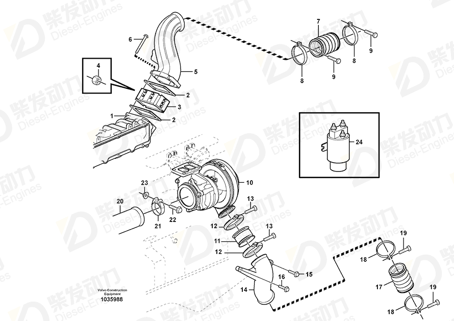 VOLVO Hose 20546519 Drawing