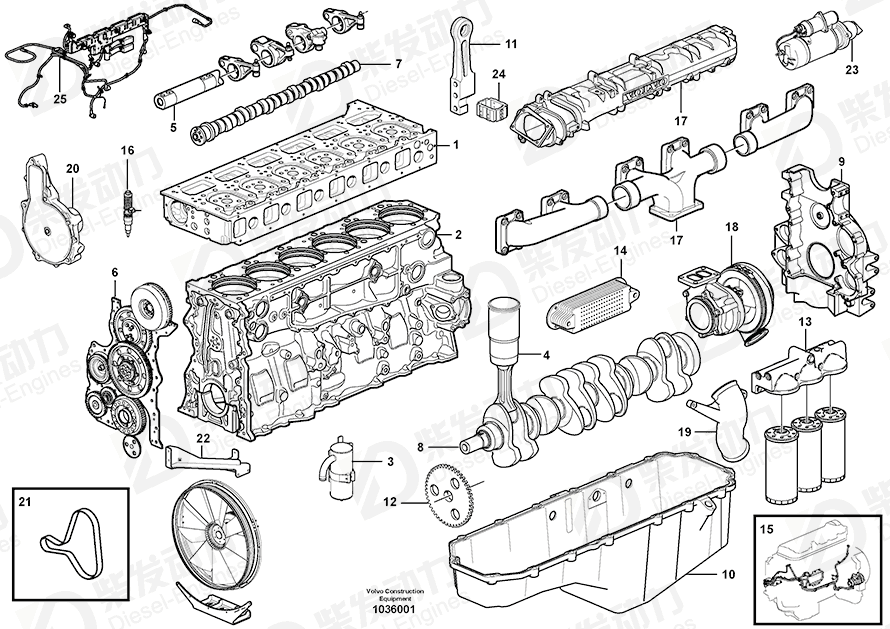 VOLVO Engine 8188186 Drawing