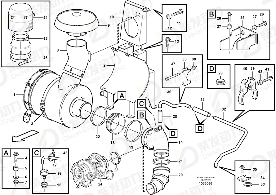 VOLVO Hose clamp 8149758 Drawing