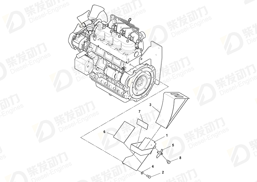 VOLVO Cross recessed screw 947360 Drawing VOLVO Cross recessed screw 947360 Drawing