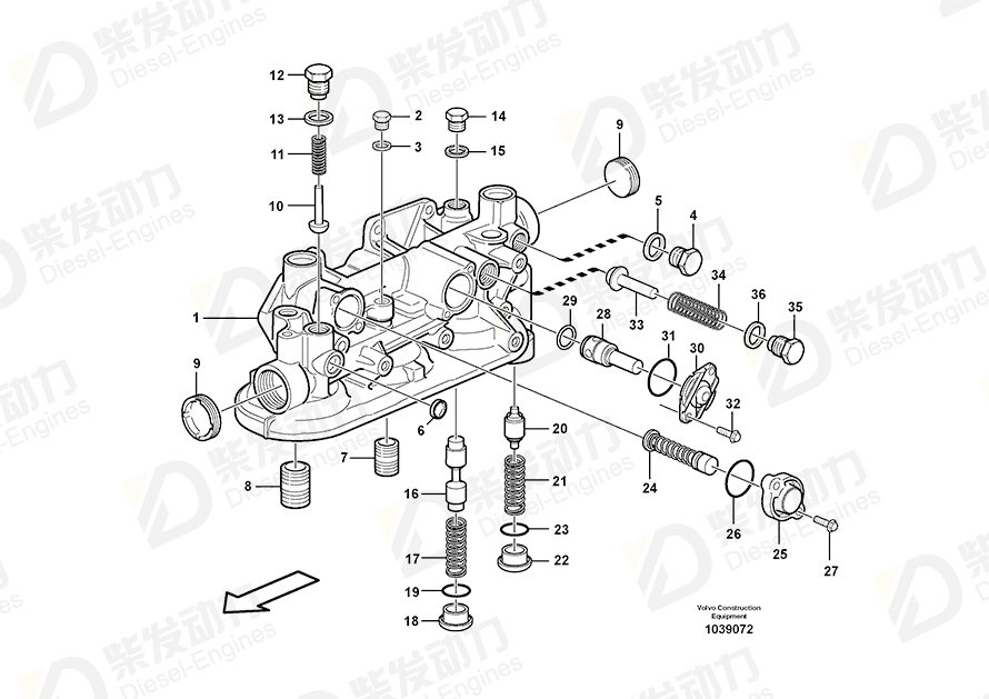 VOLVO Compression spring 466653 Drawing