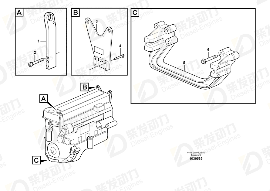 VOLVO Hex. socket screw 959265 Drawing