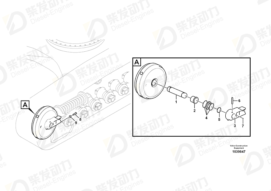 VOLVO Support 14569422 Drawing