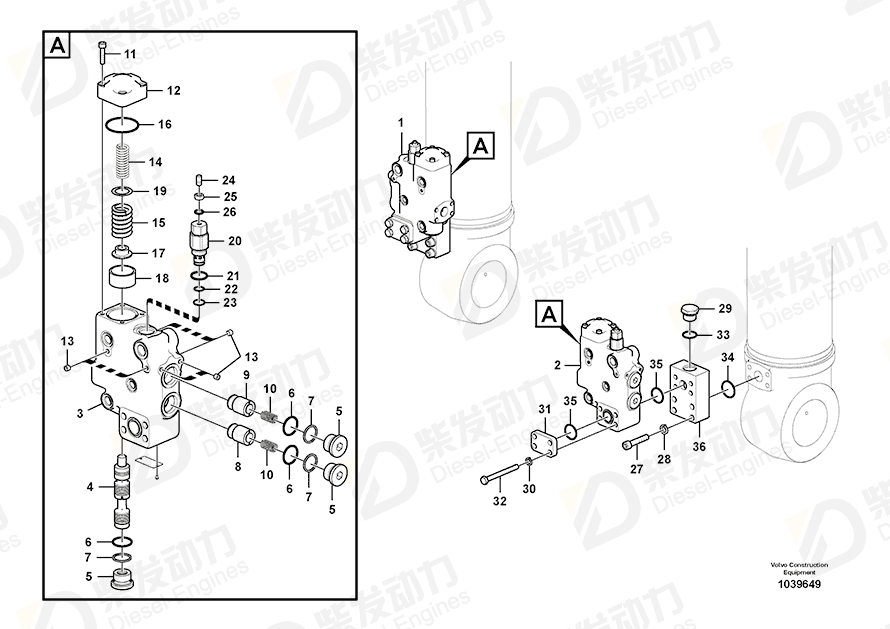 VOLVO Control valve 14570880 Drawing VOLVO Control valve 14570880 Drawing