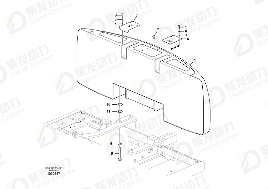 VOLVO Counterweight 14588071 Drawing