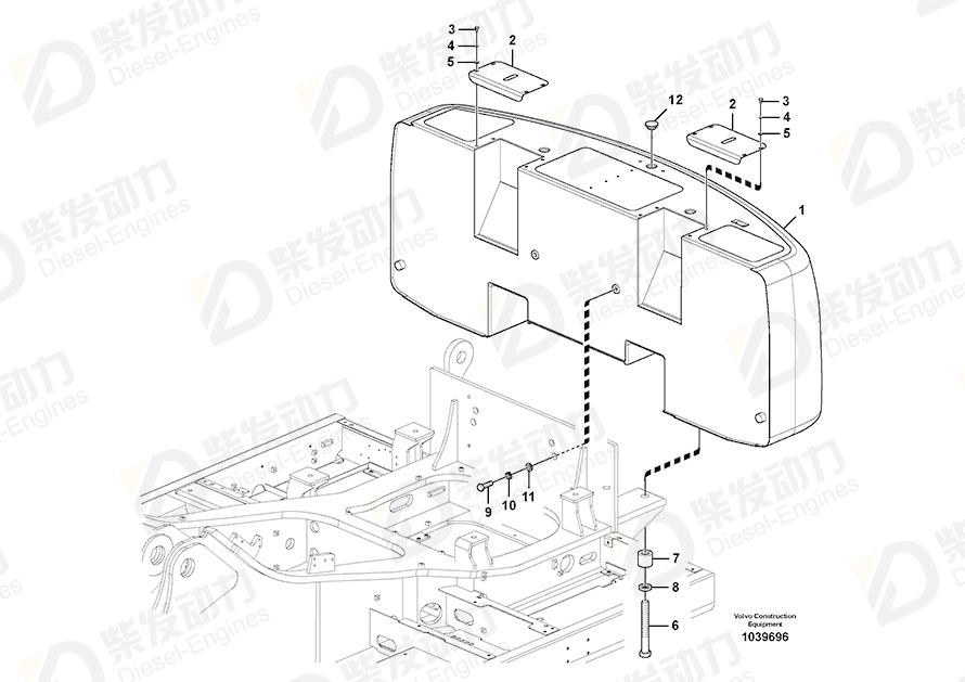 VOLVO Counterweight 14586138 Drawing