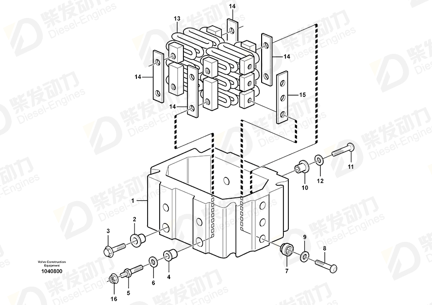 VOLVO Intermediate housing 20940337 Drawing VOLVO Intermediate housing 20940337 Drawing