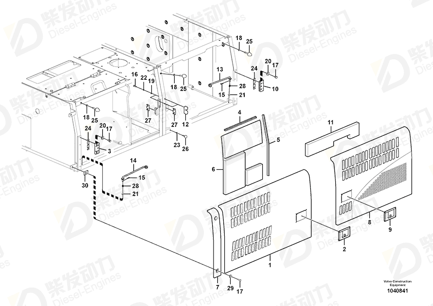 VOLVO Door 14586688 Drawing