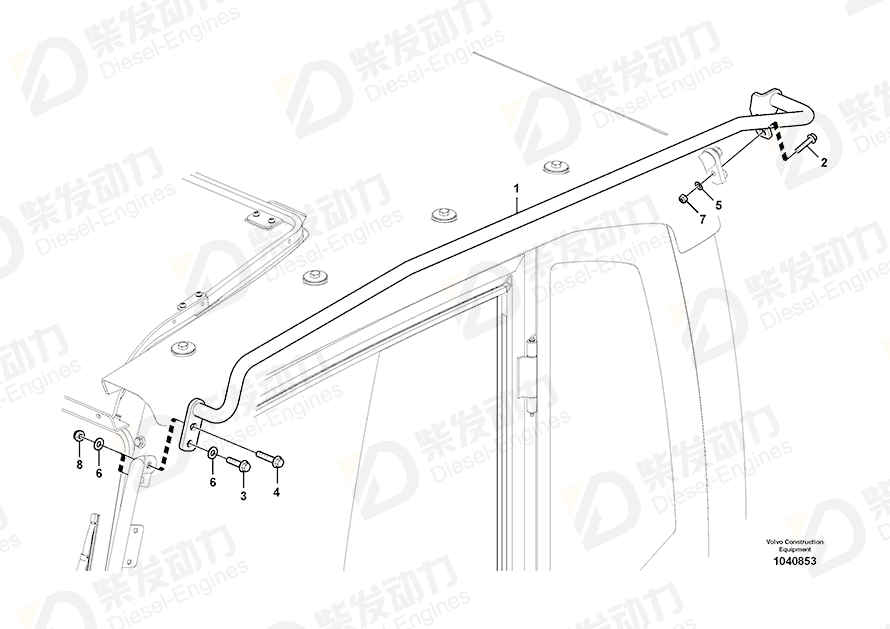VOLVO Courtesy handle 15081439 Drawing