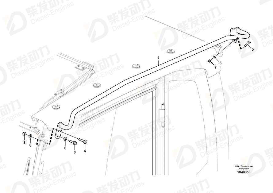 VOLVO Courtesy handle 15081439 Drawing VOLVO Courtesy handle 15081439 Drawing
