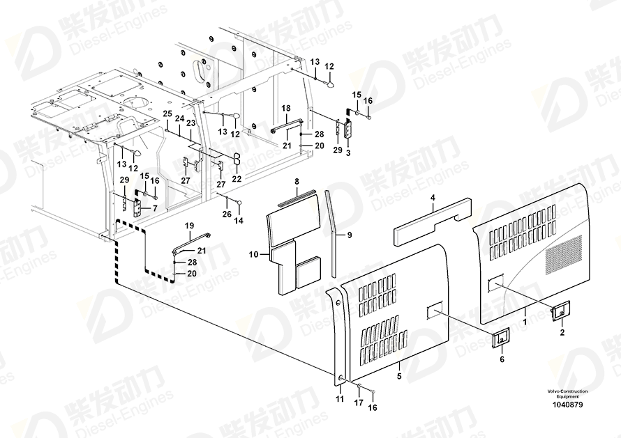 VOLVO Door 14591269 Drawing