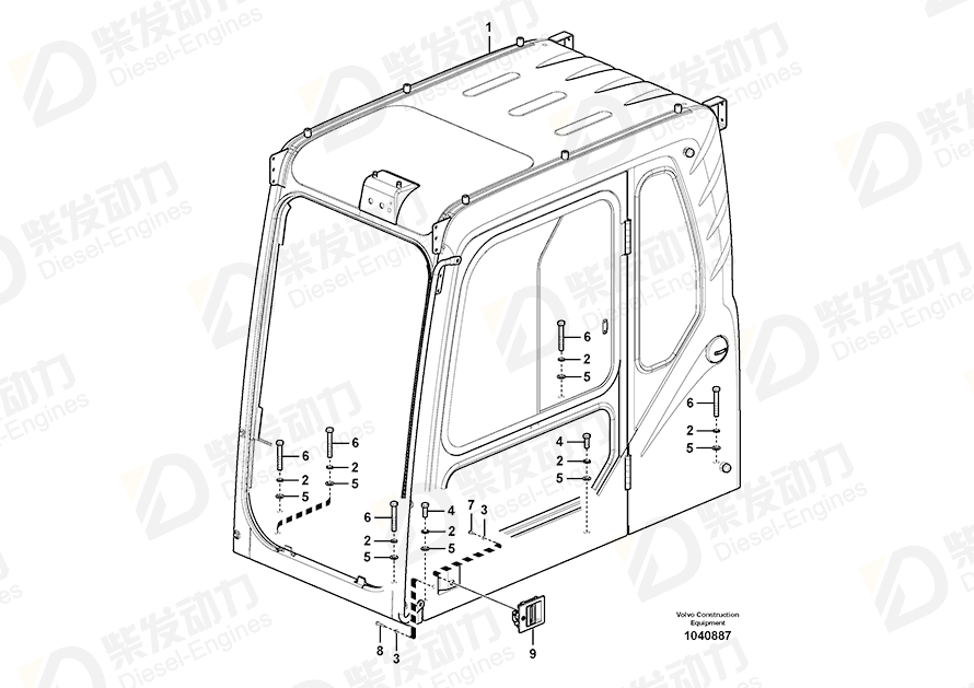 VOLVO Cab 14613009 Drawing