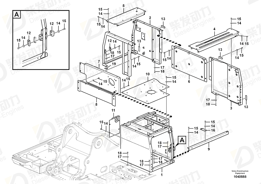 VOLVO Cover 14586046 Drawing