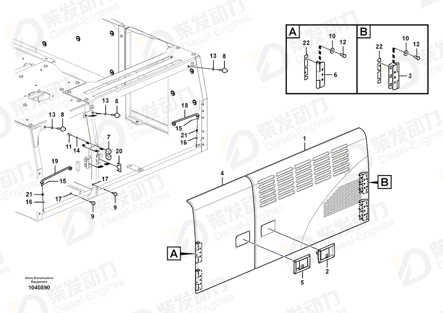VOLVO Door 14579303 Drawing