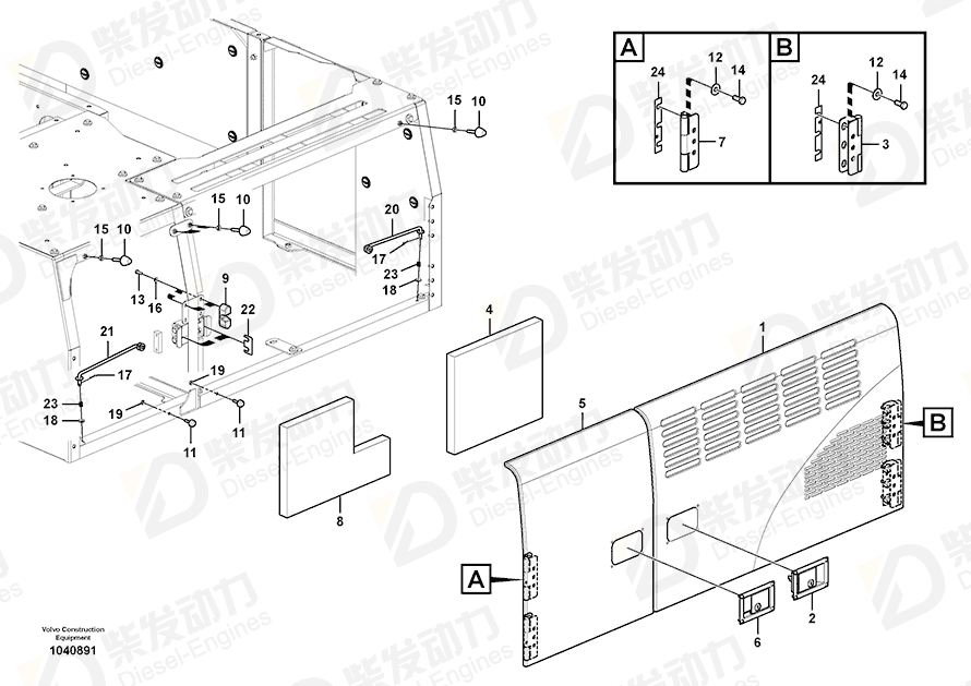VOLVO Door 14603273 Drawing