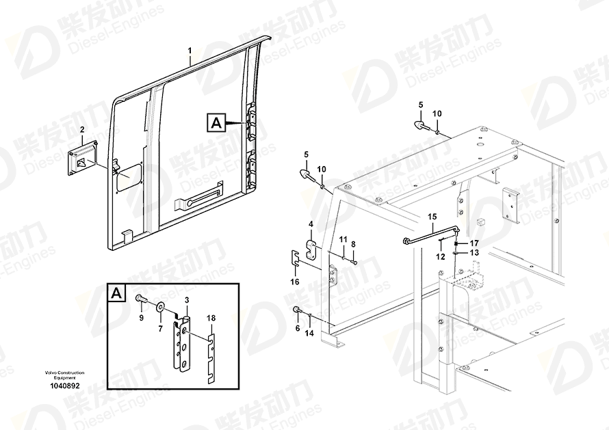 VOLVO Door 14578507 Drawing