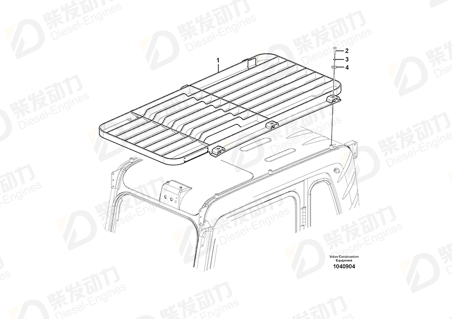 VOLVO Cab guard 14514160 Drawing