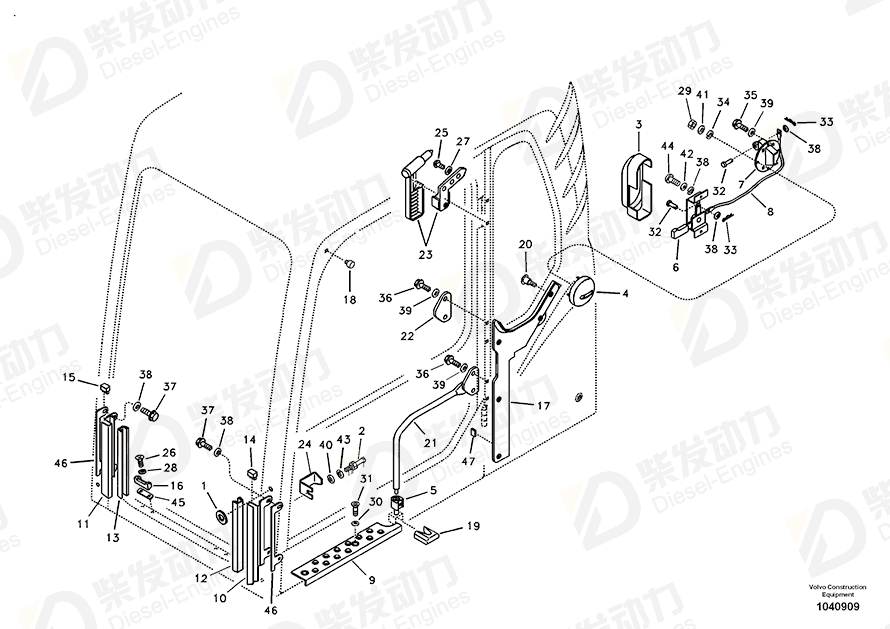 VOLVO Split pin 14880451 Drawing