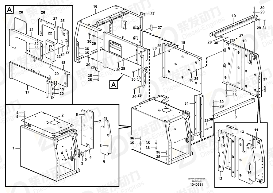 VOLVO Cover 14589959 Drawing