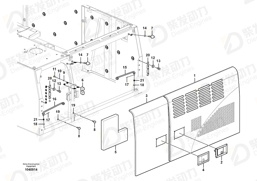 VOLVO Door 14597940 Drawing
