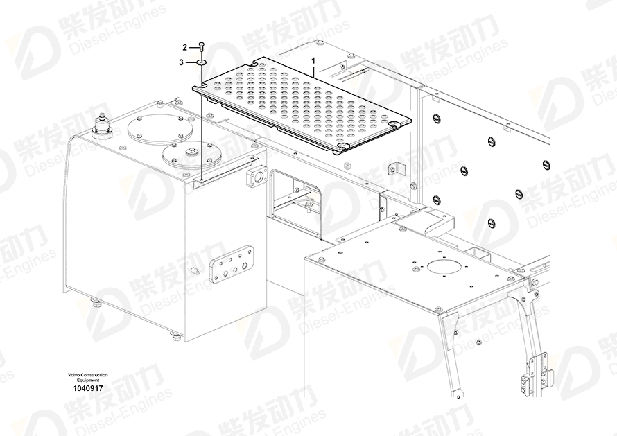VOLVO Cover 14624807 Drawing