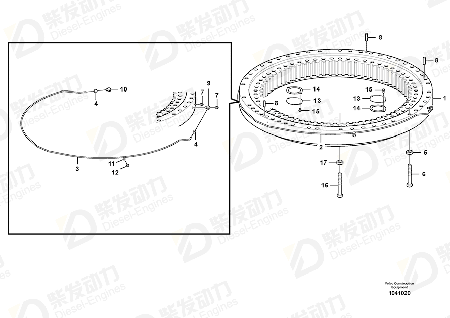 VOLVO Swing gear 14577177 Drawing