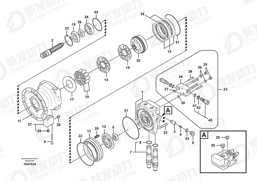 VOLVO Shaft 14596320 Drawing