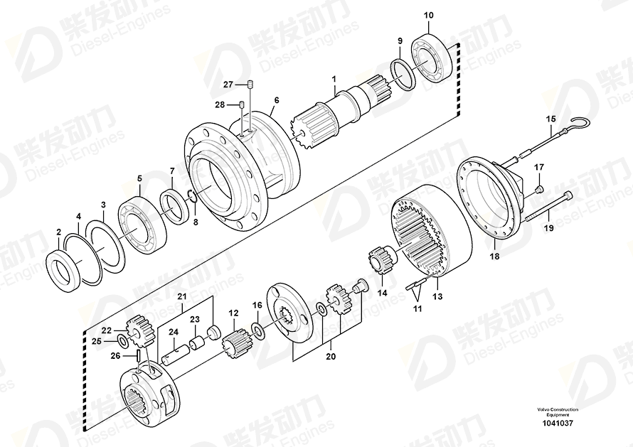 VOLVO Shaft 14602307 Drawing