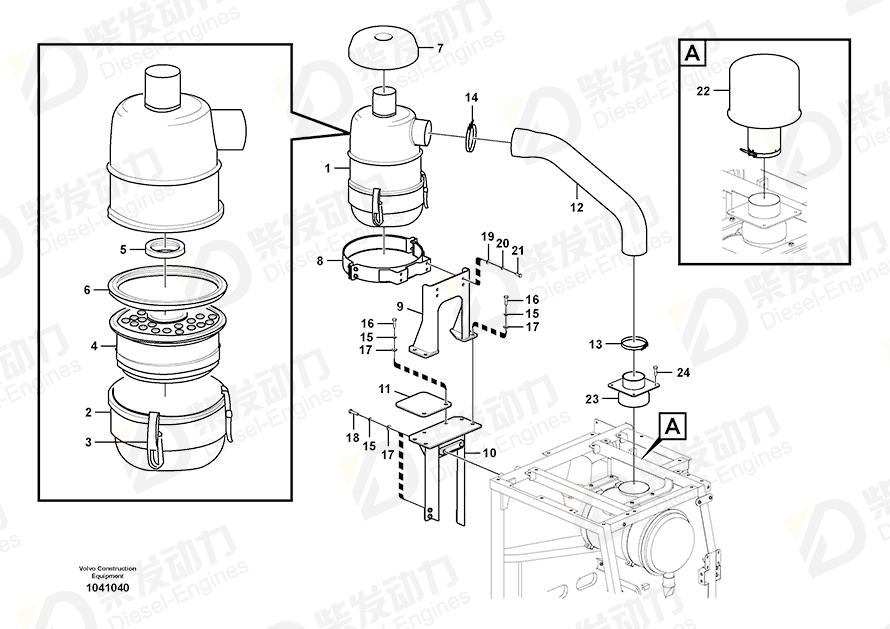 VOLVO Bracket 14520270 Drawing