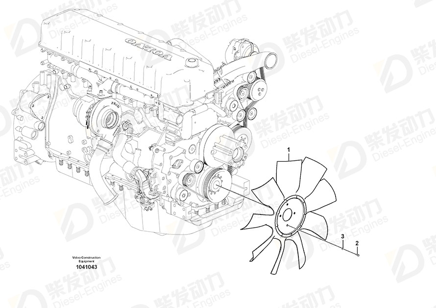 VOLVO fan 14598161 Drawing