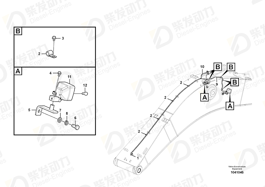 VOLVO Cable harness 14593030 Drawing