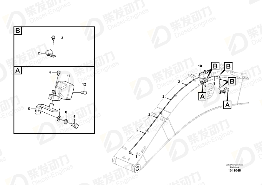 VOLVO Cable harness 14593029 Drawing VOLVO Cable harness 14593029 Drawing