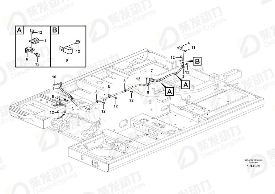 VOLVO Battery cable 14577897 Drawing VOLVO Battery cable 14577897 Drawing