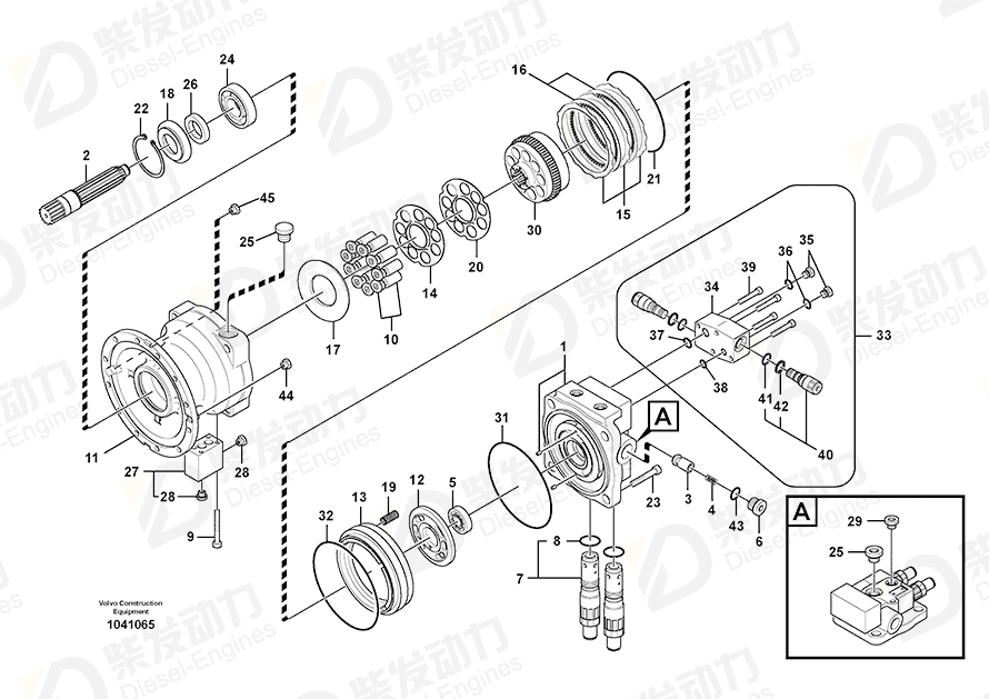 VOLVO Swing motor 14577125 Drawing