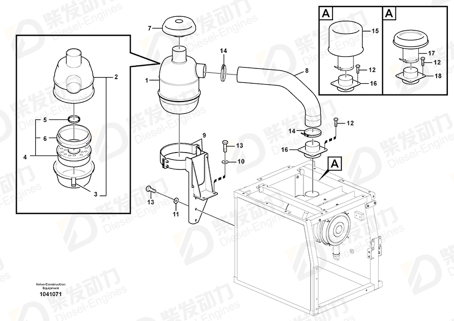 VOLVO Oil pan 14541423 Drawing