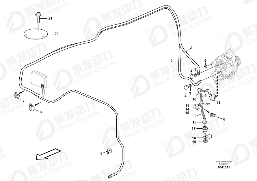 VOLVO Adapter 11170162 Drawing