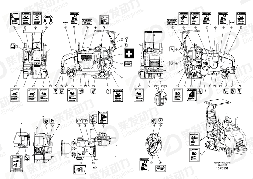 VOLVO Decal 14511914 Drawing