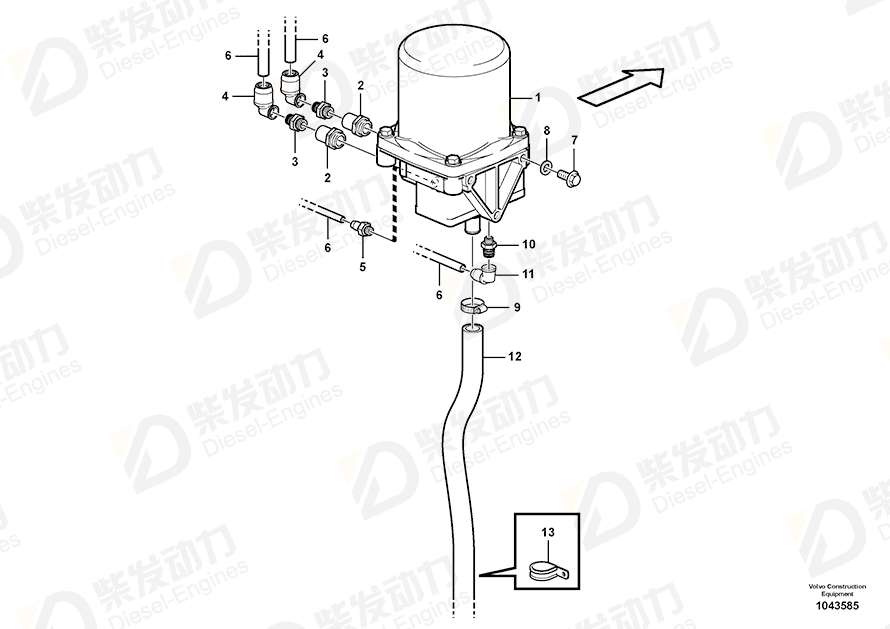 VOLVO Fitting 15024563 Drawing