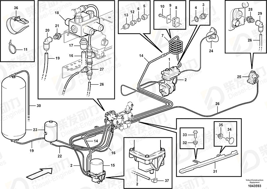 VOLVO Nipple 15042573 Drawing