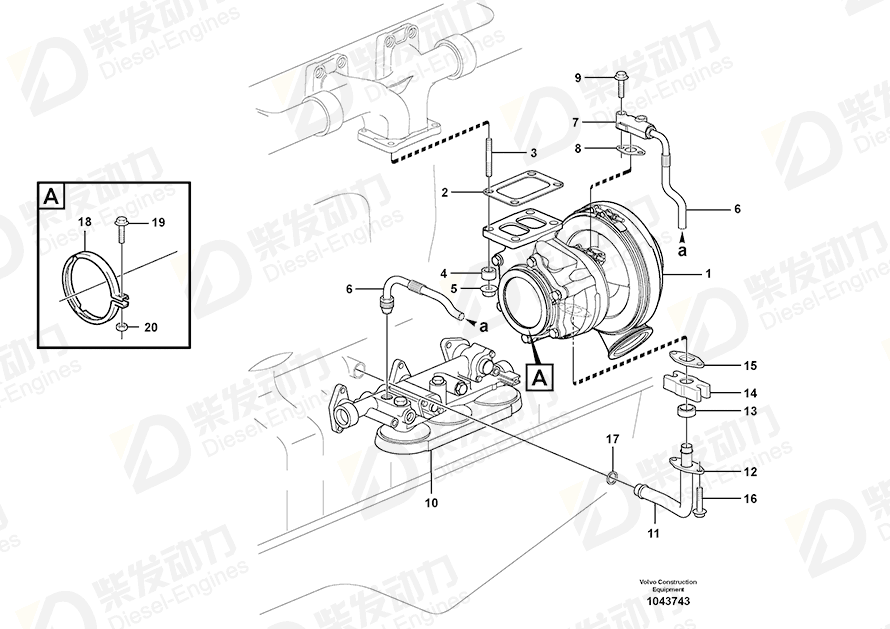 VOLVO Flange lock nut 471622 Drawing