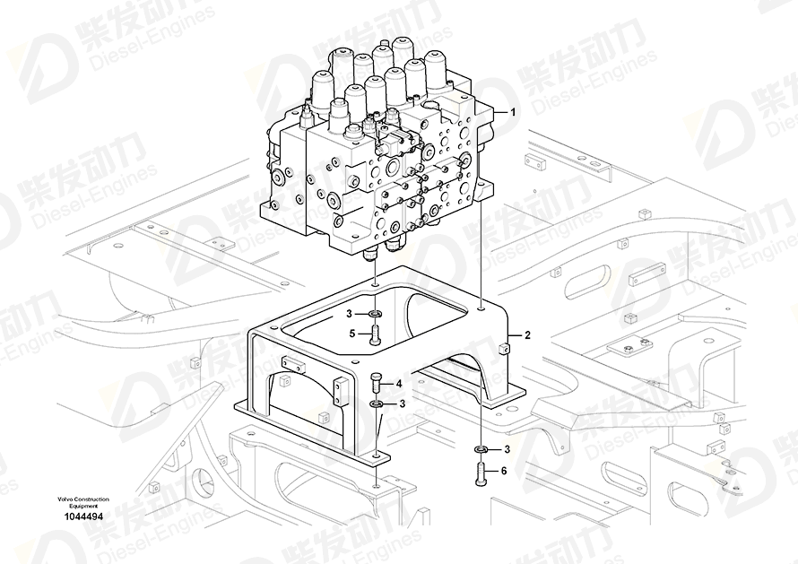 VOLVO Control valve 14667843 Drawing